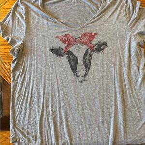 Maurices Gray Short Sleeve Relaxed T-Shirt